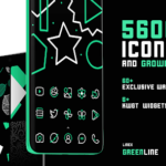 تحميل تطبيق GreenLine Icon Pack: LineX اخر اصدار 2024 للاندرويد والايفون مجانا